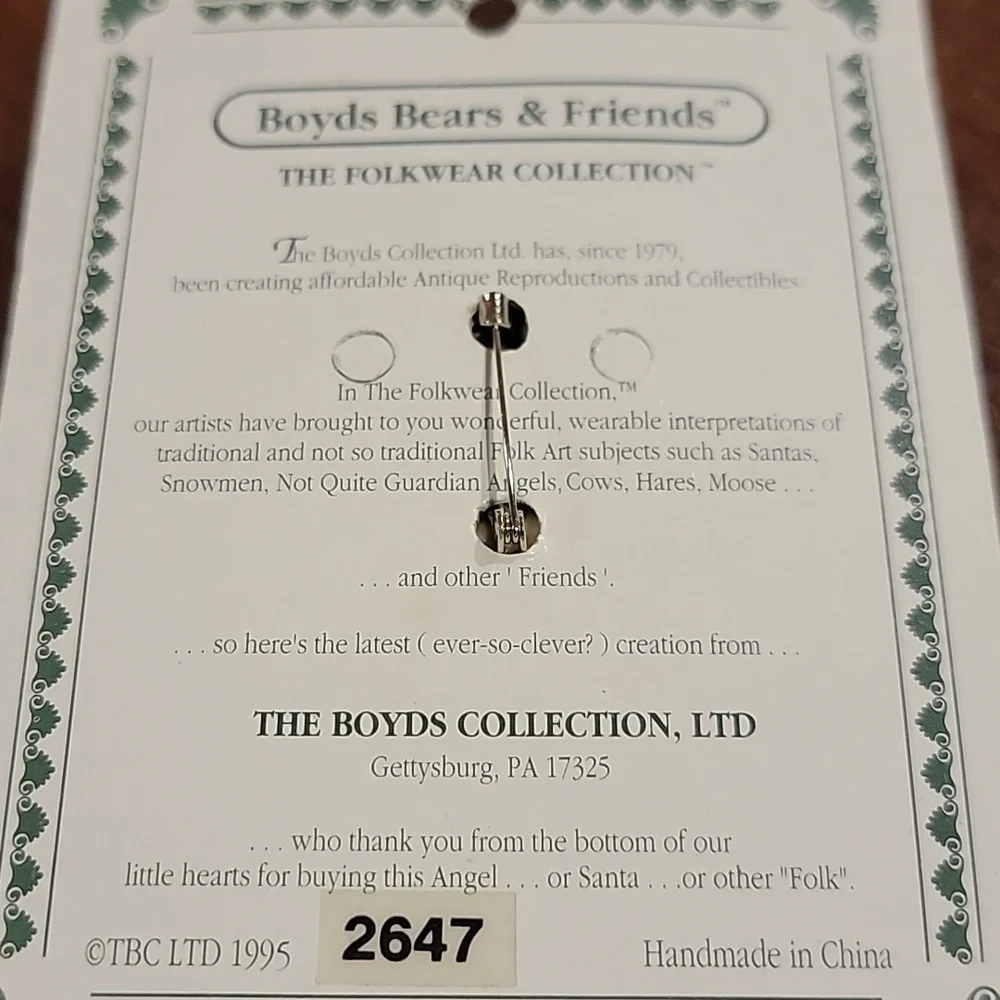 (J10) Folkwear by Boyd bear & Friends